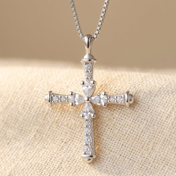 Sparkling Crystal Cross Necklace