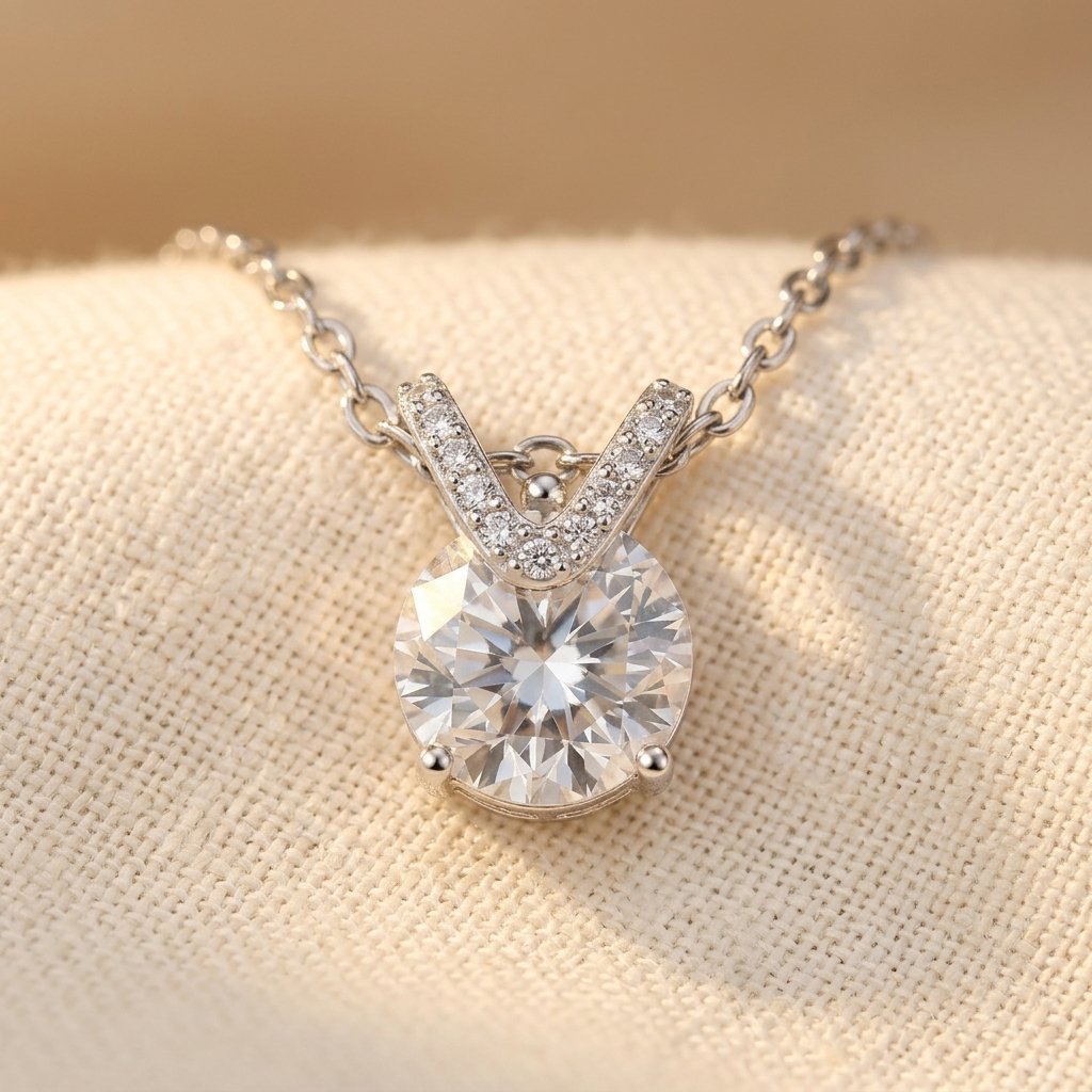 Classic Crystal Solitaire Necklace