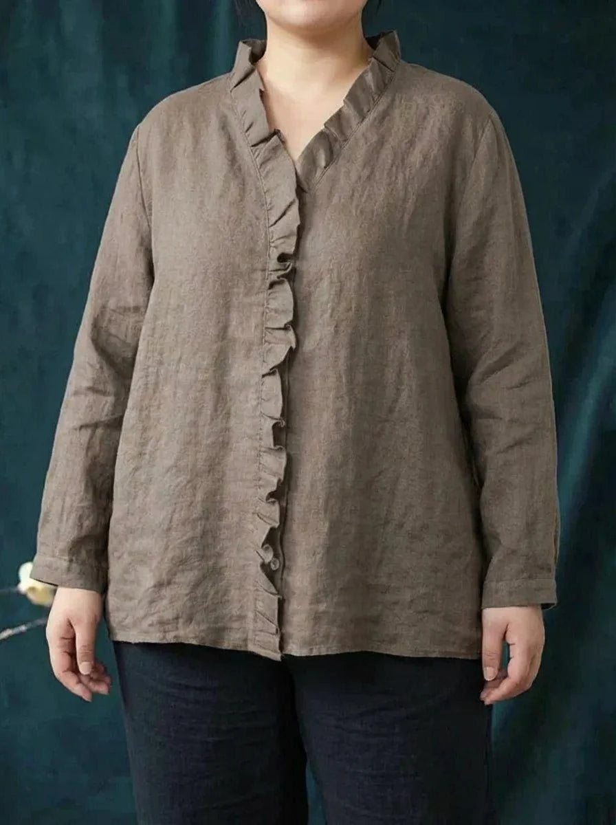 Eline | Elegant Linen Summer Blouse