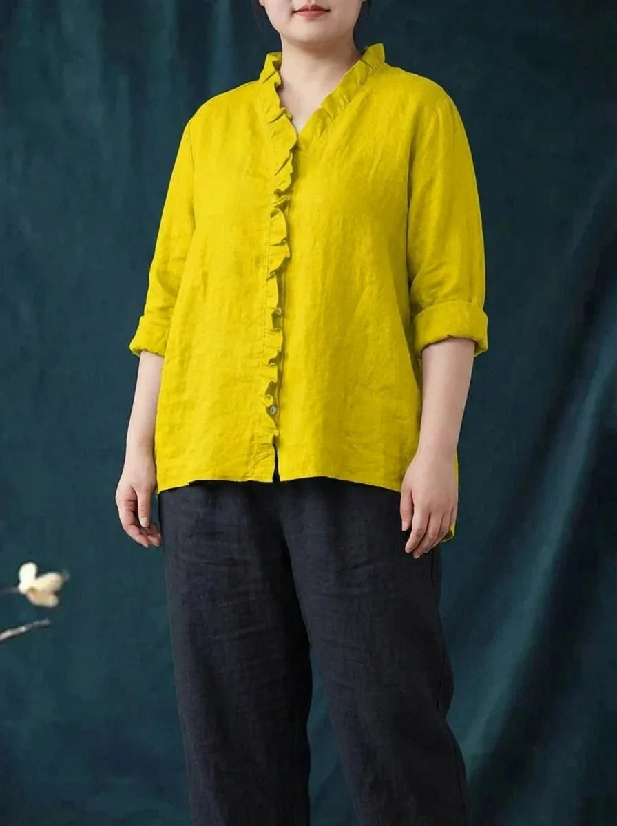 Eline | Elegant Linen Summer Blouse