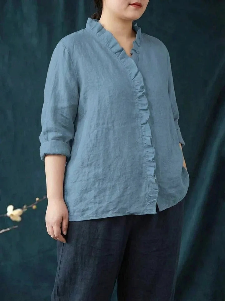 Eline | Elegant Linen Summer Blouse