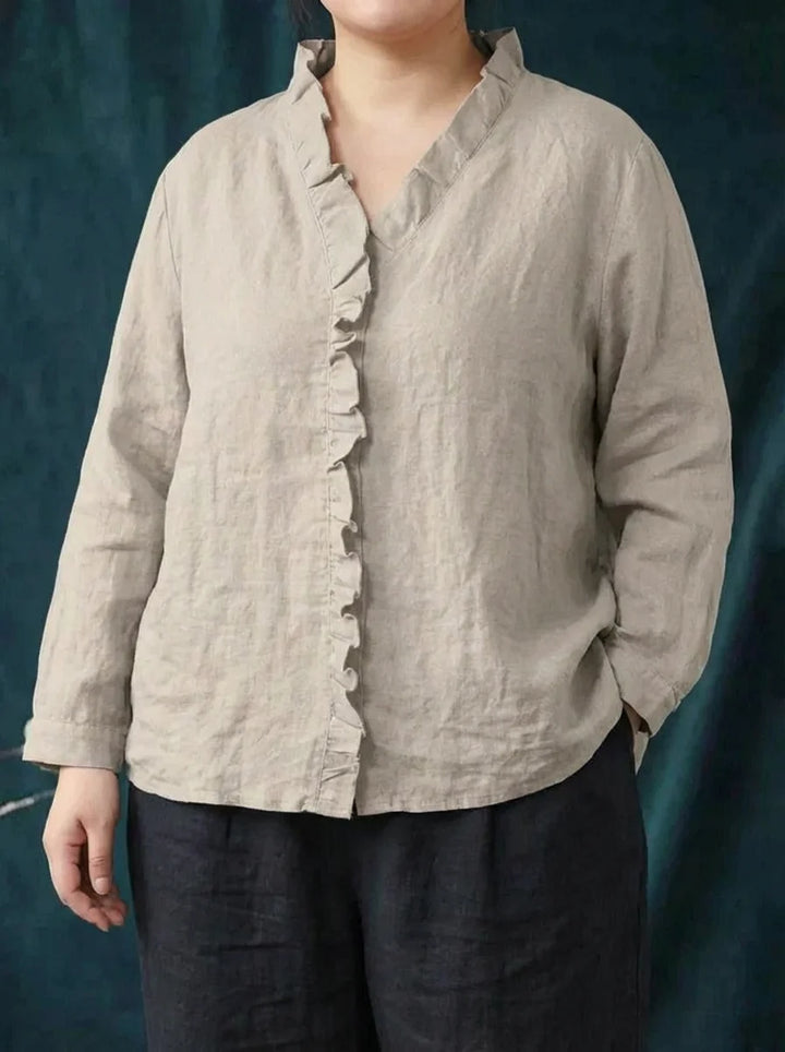 Eline | Elegant Linen Summer Blouse