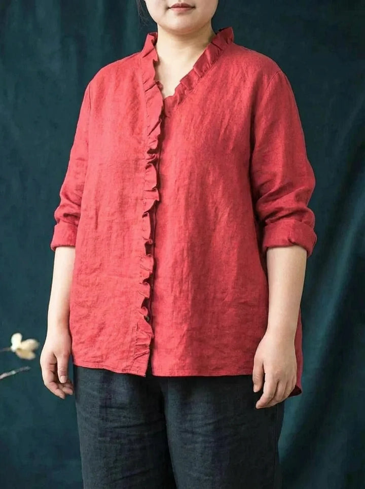 Eline | Elegant Linen Summer Blouse