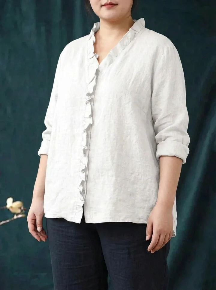 Eline | Elegant Linen Summer Blouse