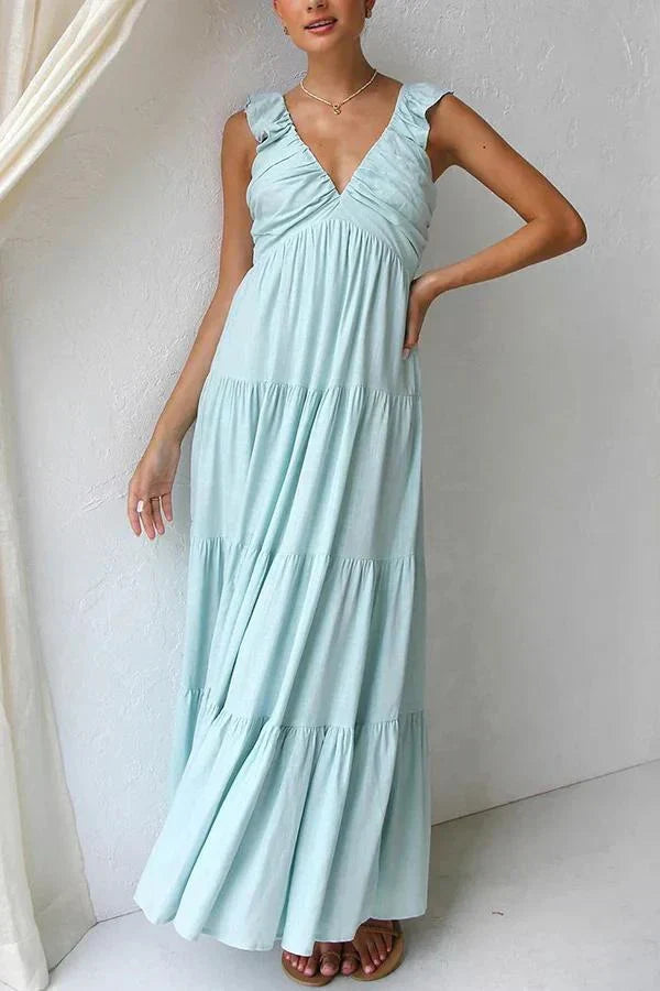Inaya - Elegant Dress with Flounced Sleeves