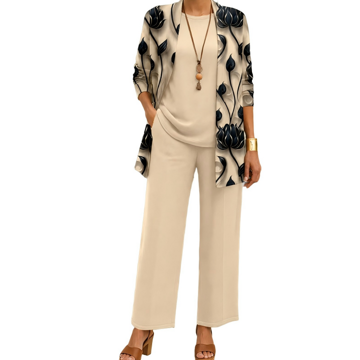 Women's Elegant Printed 3-Piece Set
