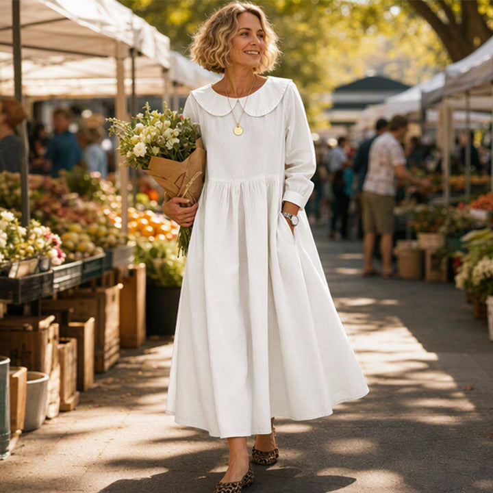 Loose Long Sleeve Maxi Dress with Pockets