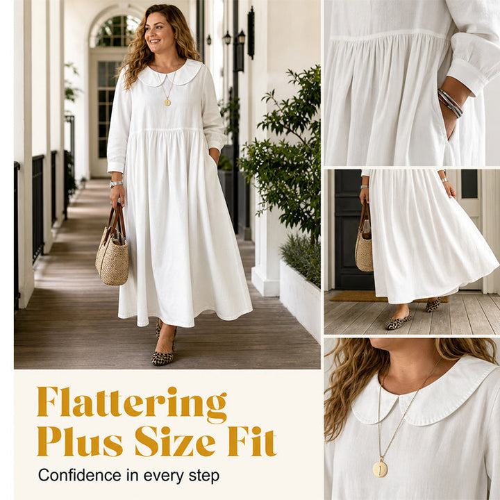 Loose Long Sleeve Maxi Dress with Pockets