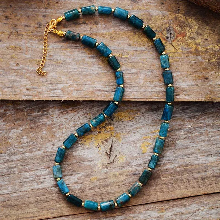 Apatite Beaded Choker Necklace